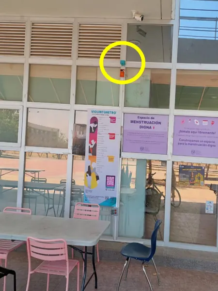Low-cost TVOC sensor atop glass wall